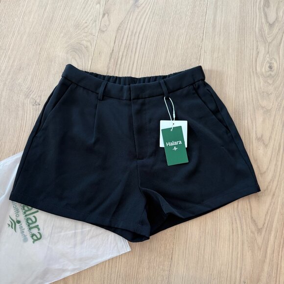 HALARA Pants - Halara - Black - Front pleat shorts - 3" - Size M - NWT